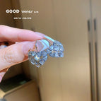 Silver Zircon Heart Earrings (G4872)