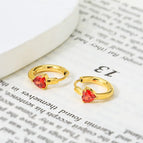 E0065-2 Red-Gold stud earrings