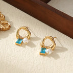 Gold-Pearl Blue Diamond