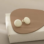 【2527】White Round Mosquito Coil Ear Clip