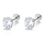 4mm / White Gold/Pair