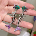 2508223B Silver Fishbone Earrings