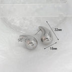 Large Water Drop Hollow Earrings-Steel Color