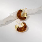 Amber Ear Studs