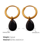EH1267BKG Black Zirconium Earrings
