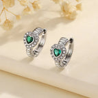 One Size / Silver / Zircon Big Heart
