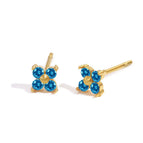 Gold/1.3*1.1cm-December Lake Green-Blue