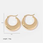 Gold / Curved Moon Earrings