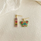 Dripping Butterfly Zircon-Silver Needle
