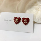 Red Stud Earring Style