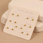 Gold / 4mm/7 Pairs