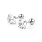 Steel Color round White Zirconium / 0.8*6*6 * 4mm