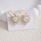 Golden Love Heart Earrings