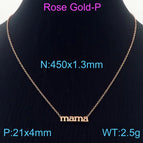Rose Gold Necklace Kn236023-KLX