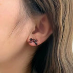Bow Leopard Print Stud Earrings R4941d