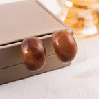 22 # Brown Acrylic Stud Earrings