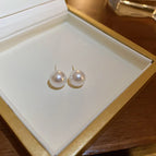 78# Silver Needle-White-10mm pearl