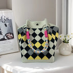 Gray and Yellow Diamond Pattern