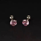 Silver Claw Powder Zirconium / 6mm Pair