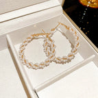 47# Silver Needle-Gold/1.3*1.1cm-White Pearl