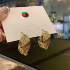 Pleated twist earrings