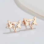 Hollow out Fox Head Rose Gold