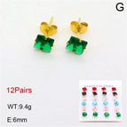 6mm / Multicolor / 12 Pairs/Box
