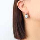 F369-Steel Gray Imitation Pearl Earrings Pair