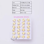 10.5x9mm / Flower / 12 Pairs/Package