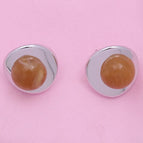 round Orange Silver