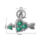 Lvzuan Go through Heart with One Arrow (Steel Color) / 0.8X6X3mm