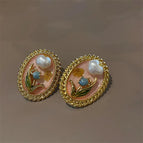 14#E2180--Oval Pink Freshwater Pearl