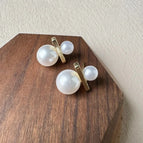 Double bead earrings