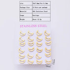10x7.5mm / Moon / 12 Pairs/Package