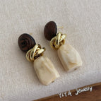 Beige Earrings