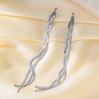 Silver Woven Earrings