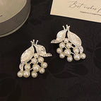 28# Silver Pearl Stud Earrings (Aa2831)