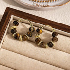 S3847 Tiger Eye Melard Beaded Earrings