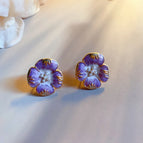 Purple Ear Studs
