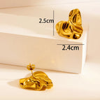Pleated Heart-Gold