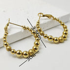 Frosted 17 Bead Earrings