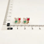 Color Zircon Butterfly-Silver Needle