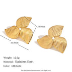 Boomerang Stud Earrings-Gold