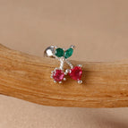 60075-11-Silver-Pointed Cherry-1pc