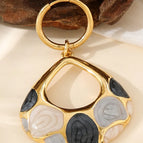 One Size / D / 1 Piece Water Drop Enamel Pendant Earrings
