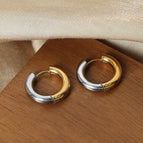 Steel Gold Earrings-2.0
