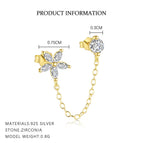 E4652-gold Color/pair / 925 Silver