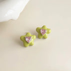 Fruit Green Oil-Spot Glaze Flowers Zircon-Silver Needle
