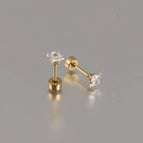 Gold Twisted Cake / 4mm Pair