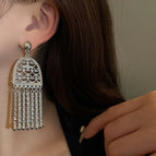38# Semicircle Tassel Earrings